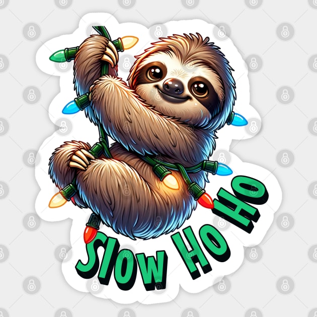 Sloth Christmas Sticker by HolidayBug